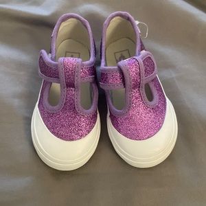 purple glitter toddler  vans size 5